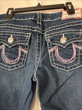 True Religion RARE Rainbow Julie with  purple stitch, women’s 25-26